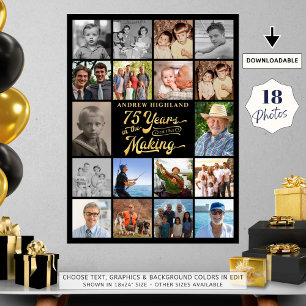 Poster 75. º aniversário 18 Fotos 75 anos no Fazer