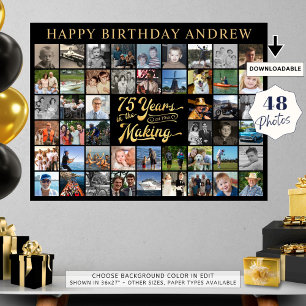 Poster 75.º aniversário 48 Fotos 75 anos no Fazer
