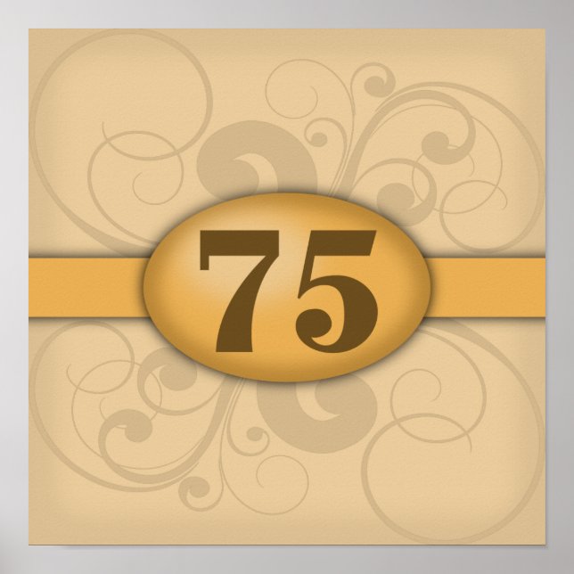 Póster 75.º aniversário / Festa de Aniversário (Frente)