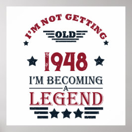 Poster 75 anos de idade personalizados