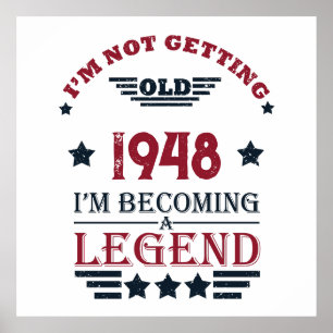 Poster 75 anos de idade personalizados