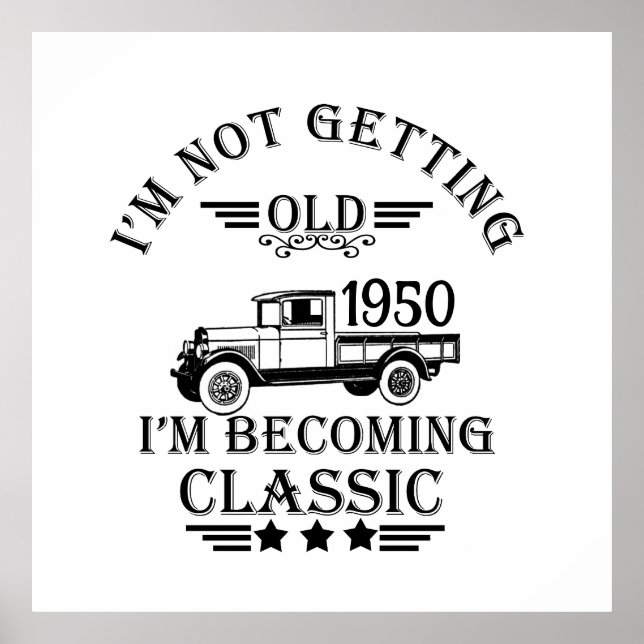 Poster 75 anos de idade personalizados (Frente)