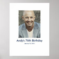 76º Aniversário Fotografia personalizada Sign In P