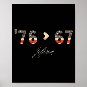 Poster 76 > 67 Jefferson Six Seven Meme Para Gen Alpha