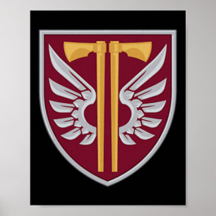 Poster 77ª Brigada Aeromóvel (Ucrânia) V2 Militar Ucrania