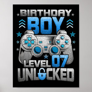 Poster 7 Birthday Boy Nível 7 Festa de Vídeo Desbloqueado