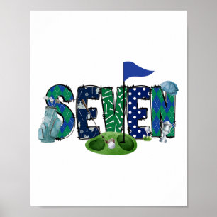 Poster 7 Birthday Golf Theme Party Golf Girl Birthd