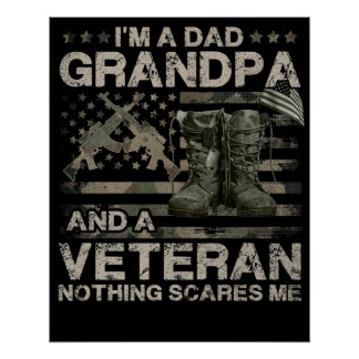 Póster 7 Camisa do Dia do Pai Veterano Sou um Pai Avô