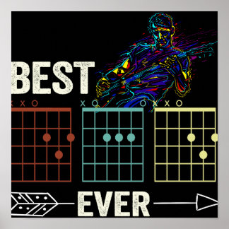 Poster 7 Camiseta de Música de Rock de Guitarra Melhor Pa