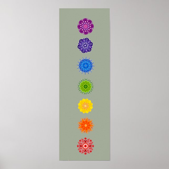 Póster 7 Chakras - 7x21" (Frente)