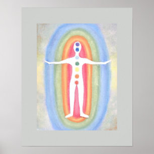 Poster 7 Chakras Sutil Energia Corpo Coração Cinzas de Ca