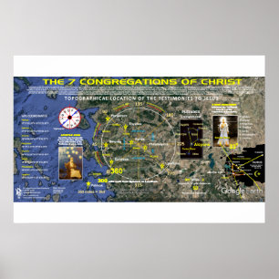 Poster 7 igrejas da revelação - disposição topográfi