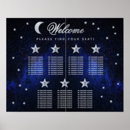 Poster 7 Mesa Estrelas Casamento Celestial Carta de Assen