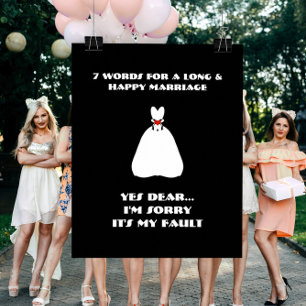 Póster 7 Palavras Para Um Casamento Longo e Feliz - Carta