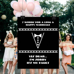 Poster 7 Palavras Para Um Casamento Longo E Feliz - Carta