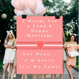 Póster 7 Palavras Para Um Casamento Longo E Feliz - Poste