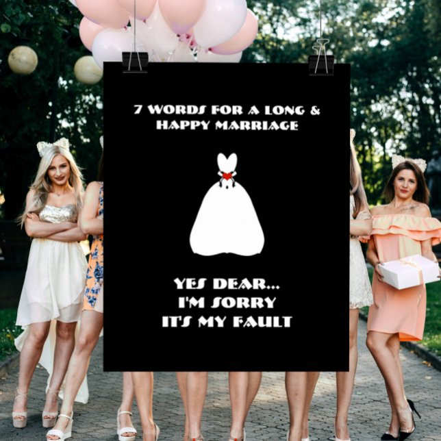 Póster 7 Palavras Para Um Casamento Longo E Feliz - Poste (Criador carregado)
