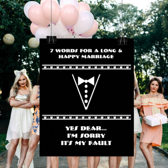 Poster 7 Palavras Para Um Casamento Longo E Feliz - Poste (Criador carregado)