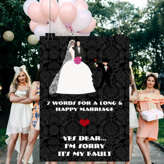 Póster 7 palavras para um Casamento longo e feliz - Sim,  (Criador carregado)