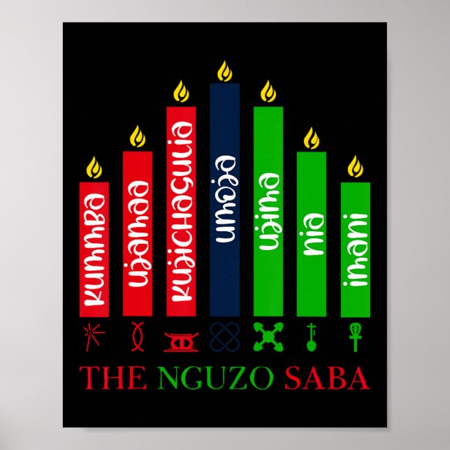Poster 7 Princípios De Kwanzaa (Frente)