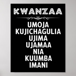 Poster 7 Princípios De Kwanzaa