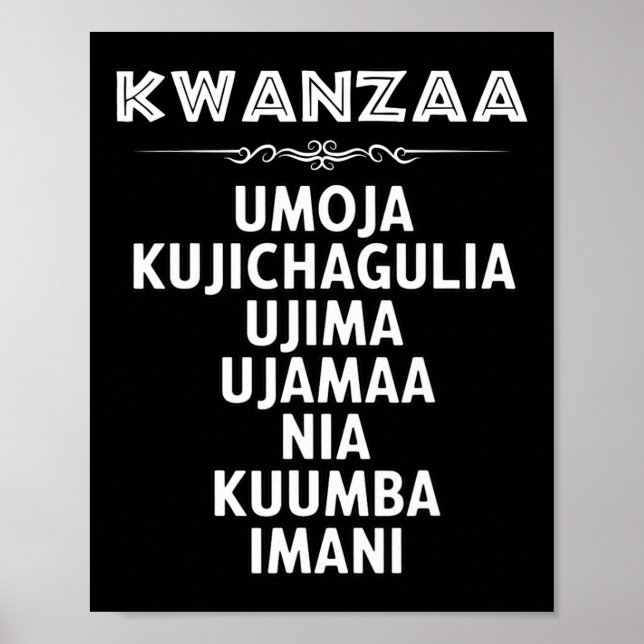 Poster 7 Princípios De Kwanzaa (Frente)