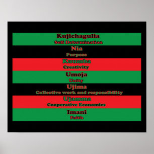 Poster 7 Princípios de Kwanzaa (Vertical)