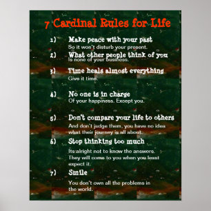 Poster 7 Regras de Cardeal para o LIFE