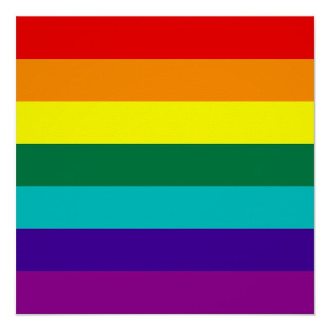 Póster 7 Stripes Rainbow Pride (Frente)