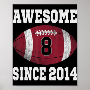 Poster 8º Aniversário do Jogador de Futebol de 8 anos Vin