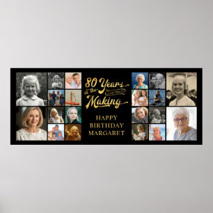 Poster 80 Aniversário 20 Fotos 80 Anos no Fazer