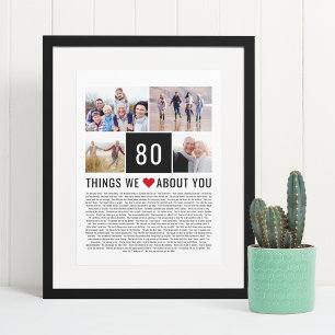 Poster 80 Coisas Que Amamos Sobre Você   Aniversário de 8