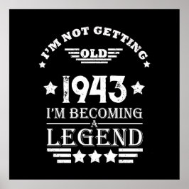 Poster 80 de aniversário personalizado de oitocentos dias