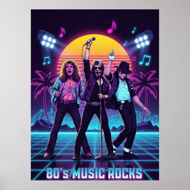 Poster 80's Retro music  (Frente)