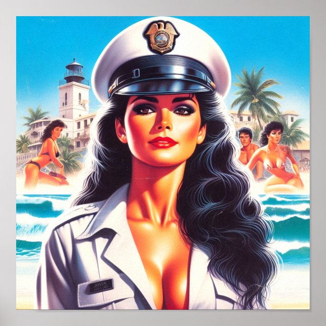Poster 80S Summer Beach Uniform Girl (Frente)