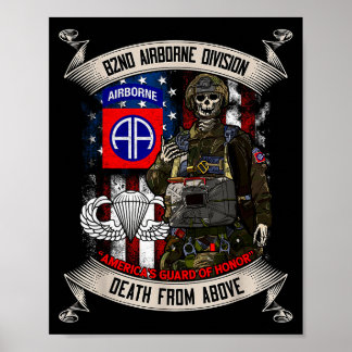 Poster 82ª Divisão Aerotransportada Paraquedista Fort Bra