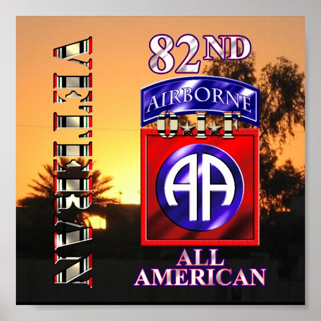 Poster 82.a Divisão de bordo OIF Veteran (Frente)