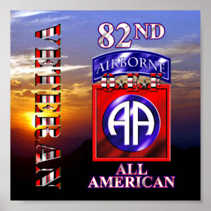 Póster 82nd Veterano da divisão aerotransportada OEF