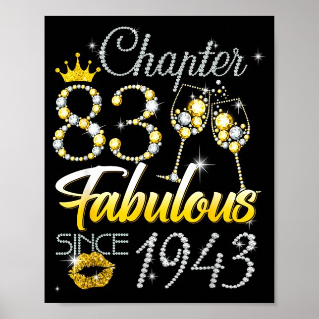 Poster 83º aniversário rainha capítulo 83 fabuloso desde  (Frente)
