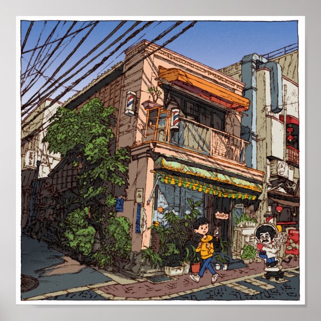 Póster 84:Barber Harutan/Kichijoji (Frente)