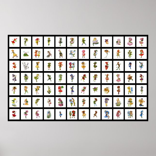 Poster 84 Crianças com Flor (Frente)