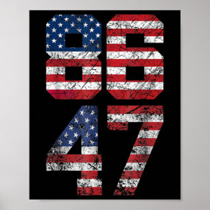 Poster 8647 Anti Trump 86 47 Retro Anti-trump U Flag Imp