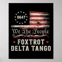 8647 Foxtrots Deltas Tangos Bandeira da América