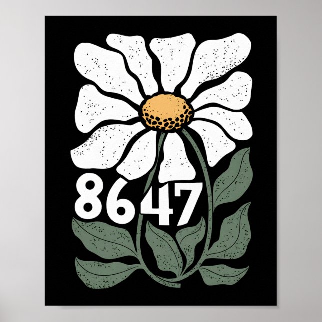 Poster 8647 Resistir à sutil maria Floral Foxtrot Delta T (Frente)