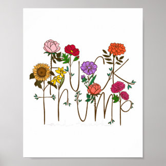 Poster 8647 Sutil Anti Trump 86 47 Estilo Floral Boho