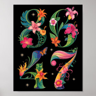 Poster 8647 Sutil Anti Trump 86 47 Estilo Floral Boho 5