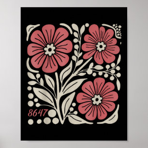 Poster 8647 Sutil Trump 86 47 Estilo Floral Boho