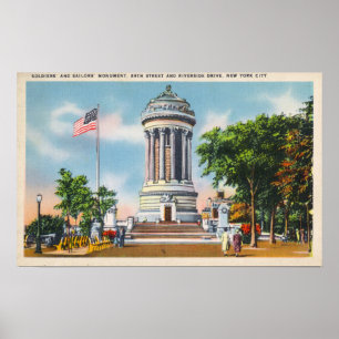 Póster 89th Rua & soldados da movimentação do beira-rio