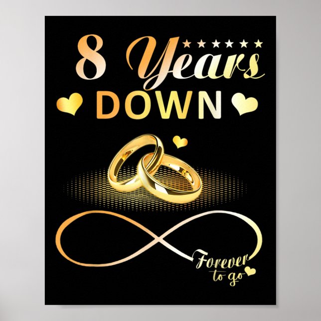 Poster 8 anos para ir ao Casal 8.o casamento Anni (Frente)