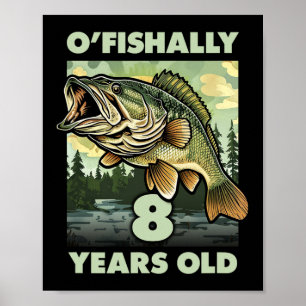 Poster 8 anos Pescador O'fishally 8 pescando 8º aniversár